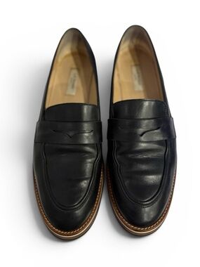 L.K. Bennett Shana Leather Flatform Loafers In Black Size 38